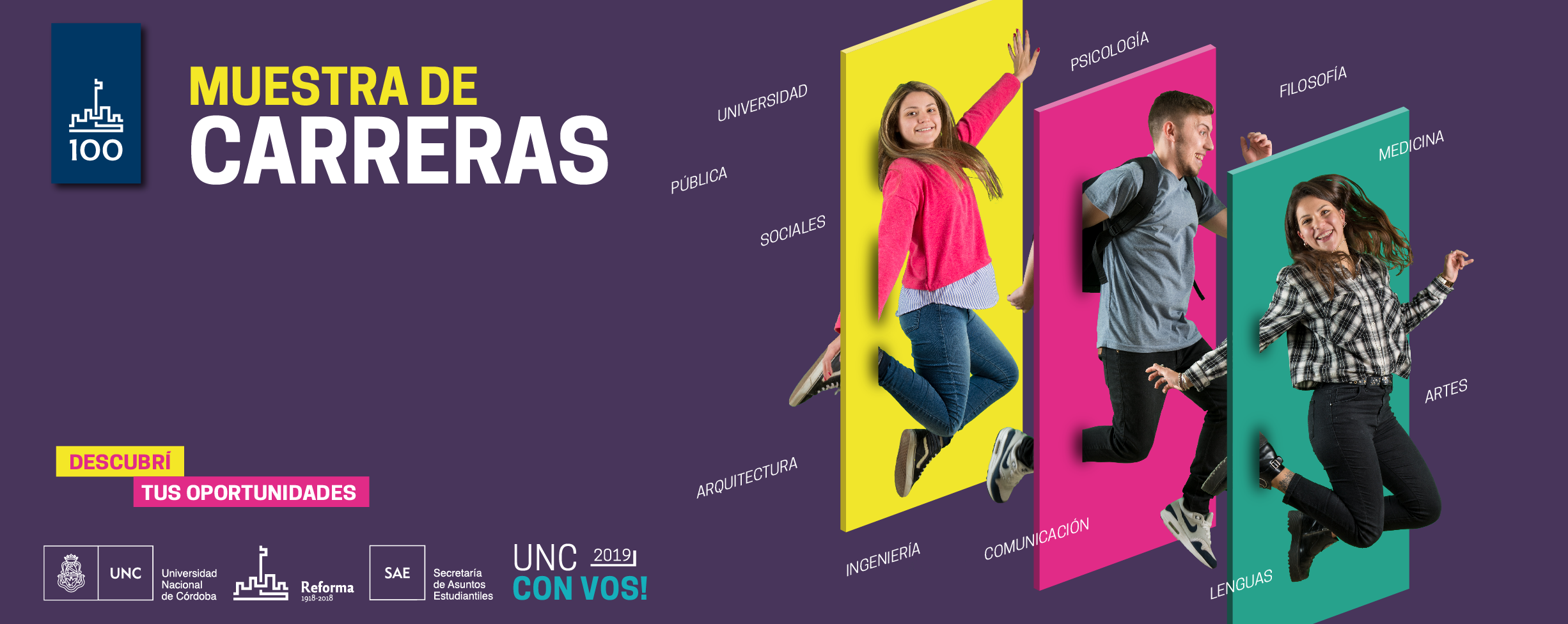 La Muestra de Carreras "La UNC con Vos" Ingreso 2019 se realizará en el